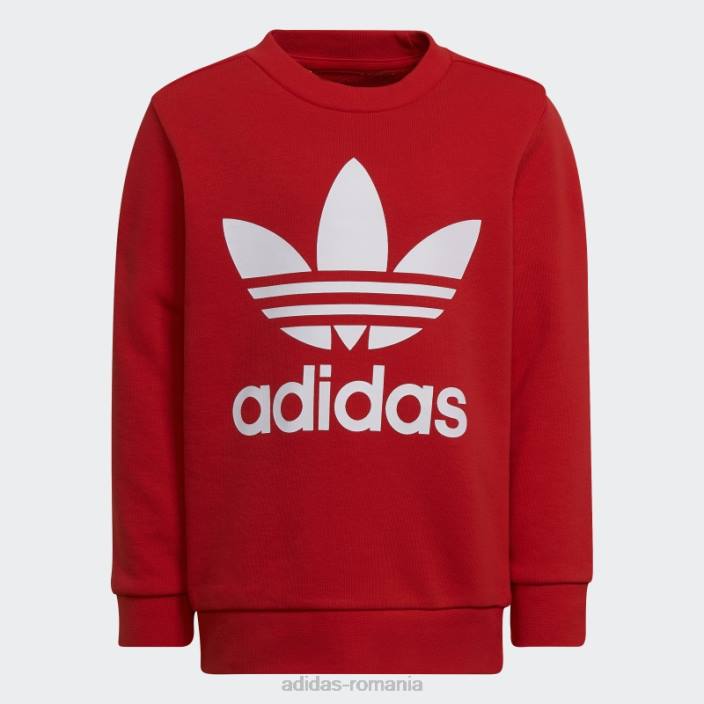 Adidas set echipaj adicolor roșu copii rosu alb 2JBN11959