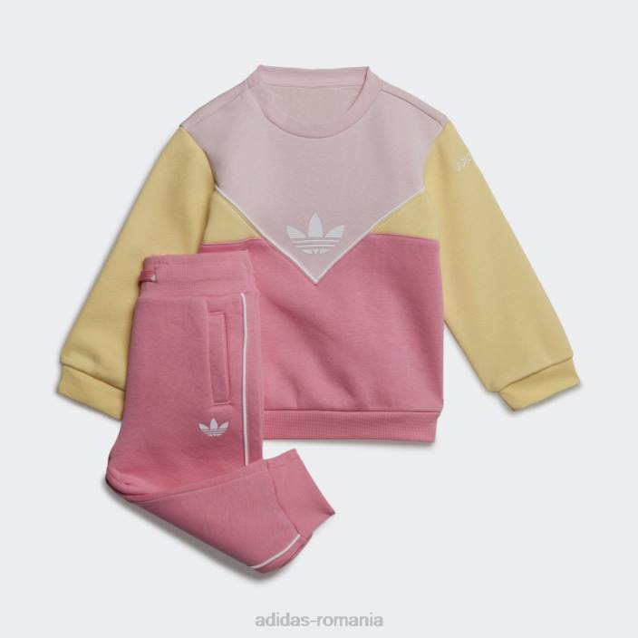 Adidas set echipaj adicolor roz adidas copii roz/galben 2JBN18342