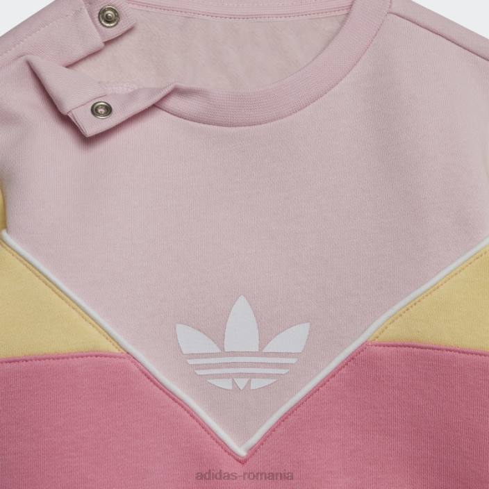 Adidas set echipaj adicolor roz adidas copii roz/galben 2JBN18342