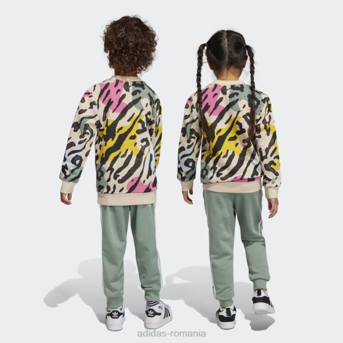 Adidas set echipaj animal print multicolor fierbinte copii nisip/multicolor 2JBN11767