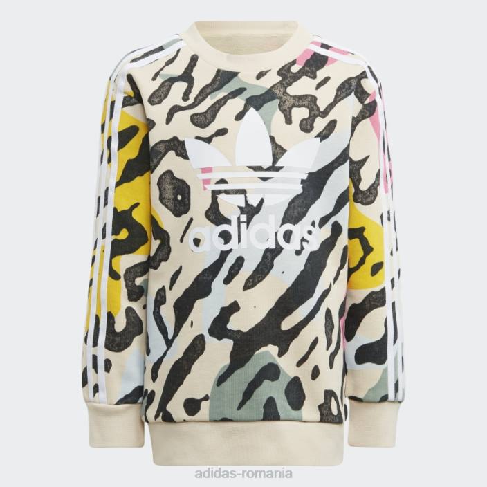 Adidas set echipaj cu imprimeu animal nisip adidas copii nisip/multicolor 2JBN18339