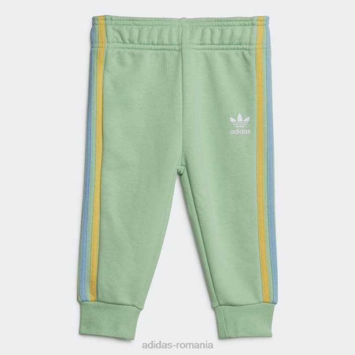 Adidas set echipaj cu imprimeu grafic alb copii alb 2JBN18388