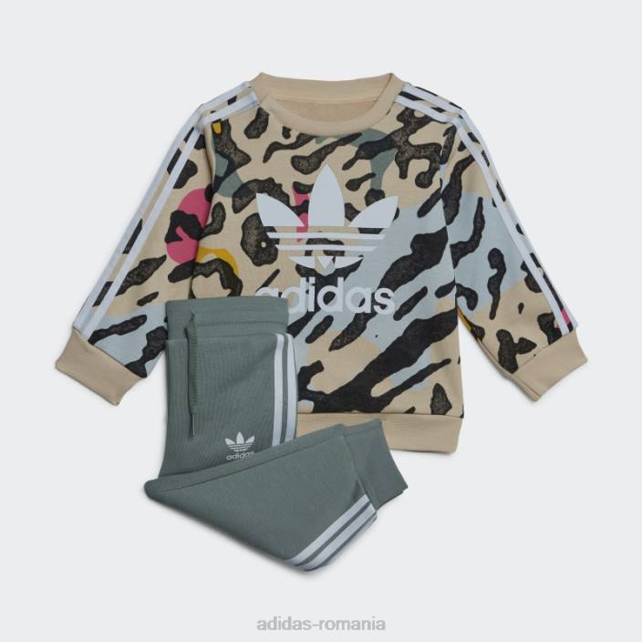 Adidas set echipaj fashion animal print multicolor copii nisip/multicolor 2JBN18307