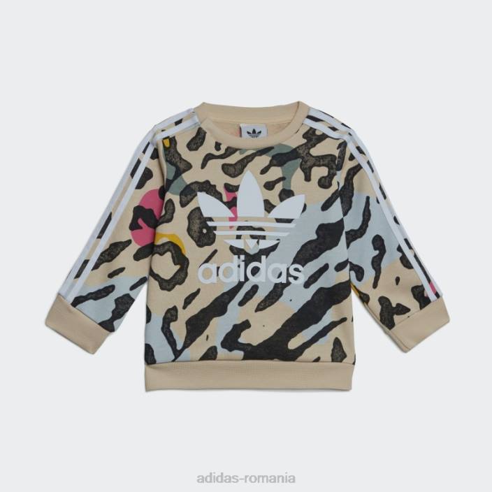 Adidas set echipaj fashion animal print multicolor copii nisip/multicolor 2JBN18307