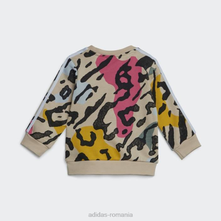 Adidas set echipaj fashion animal print multicolor copii nisip/multicolor 2JBN18307