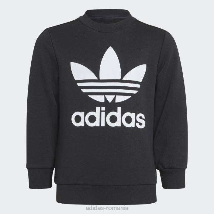 Adidas set echipaj negru adicolor copii alb negru 2JBN11717