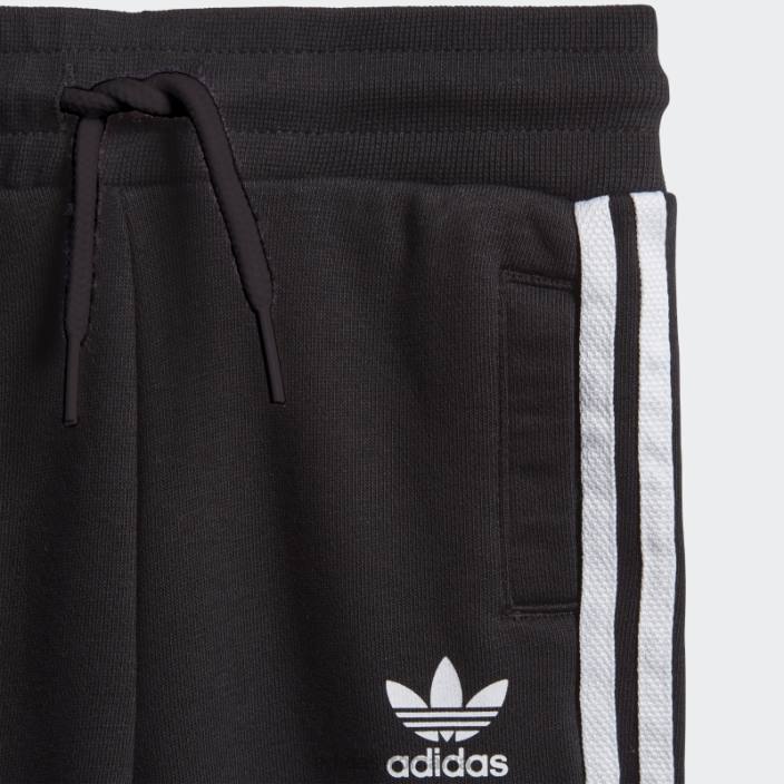 Adidas set hanorac echipaj negru adidas copii alb negru 2JBN18360
