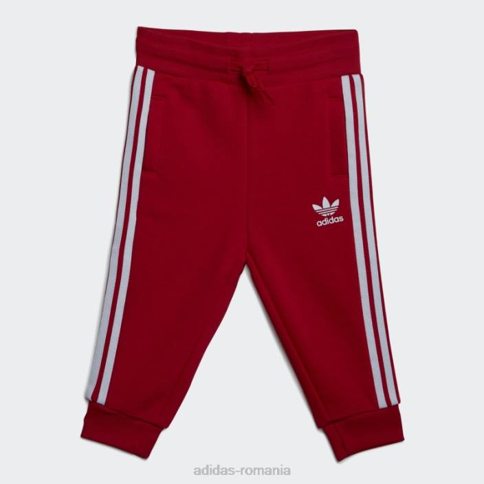 Adidas set hanorac pentru echipaj stacojiu adidas copii stacojiu 2JBN11646