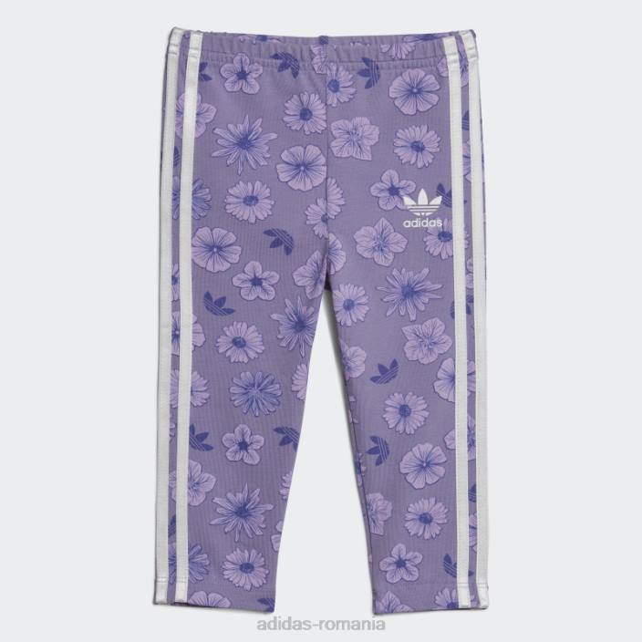 Adidas set jambiere rochie florale liliac adidas copii liliac 2JBN18804