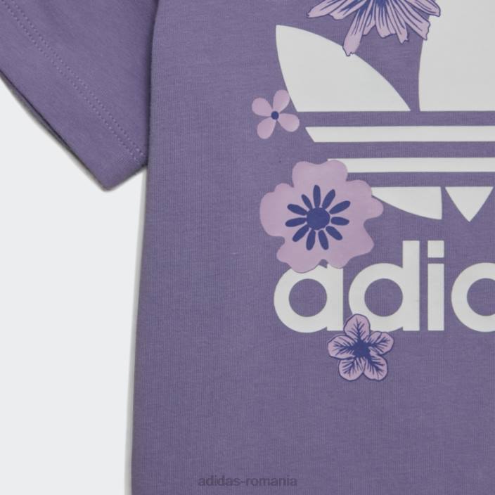 Adidas set jambiere rochie florale liliac adidas copii liliac 2JBN18804