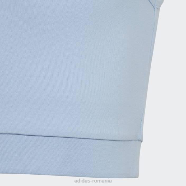 Adidas top crop cu imprimeu grafic albastru zori moda copii zori albastre 2JBN19172