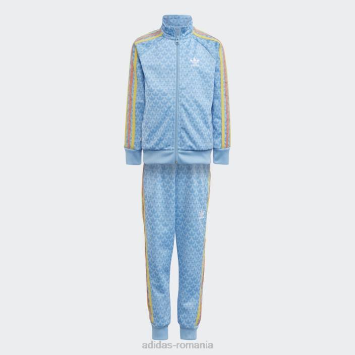 Adidas trening cu imprimeu monogramă albastru copii albastru/albastru deschis 2JBN11882