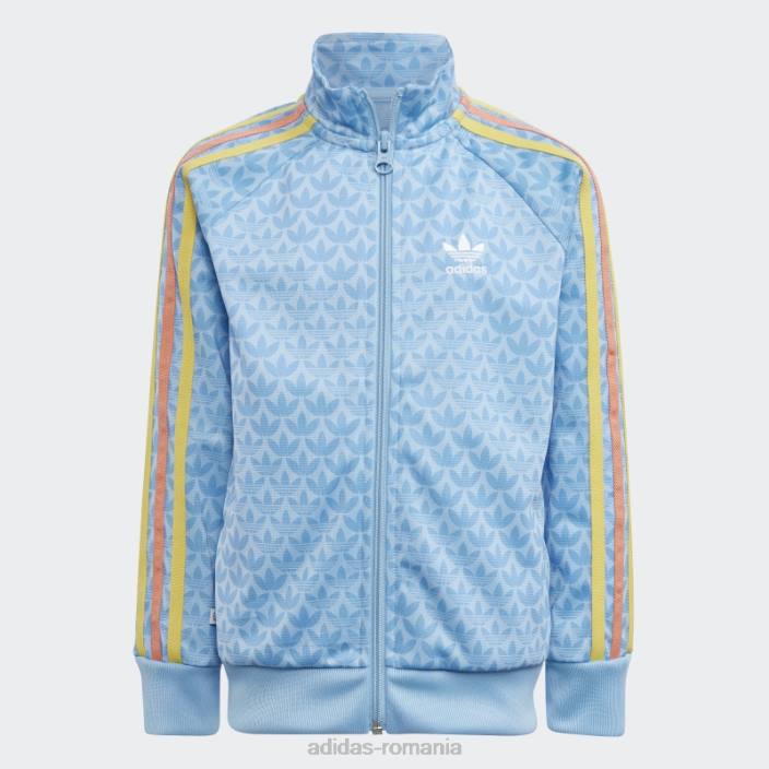 Adidas trening cu imprimeu monogramă albastru copii albastru/albastru deschis 2JBN11882