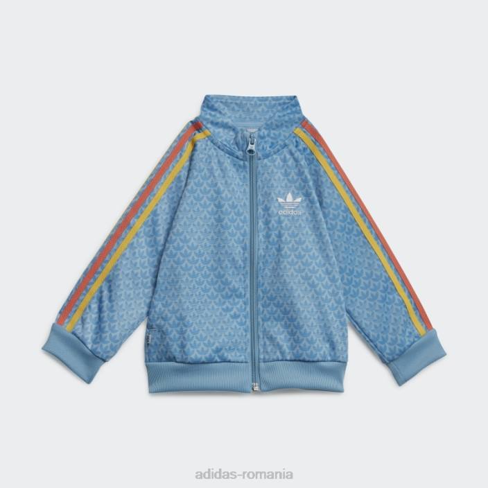 Adidas trening cu imprimeu monogram albastru deschis copii albastru/albastru deschis 2JBN11874