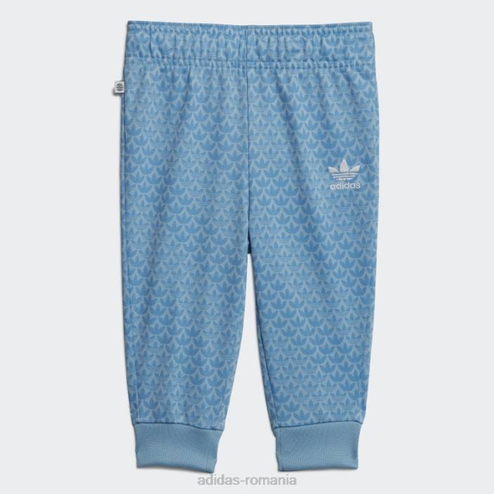 Adidas trening cu imprimeu monogram albastru deschis copii albastru/albastru deschis 2JBN11874
