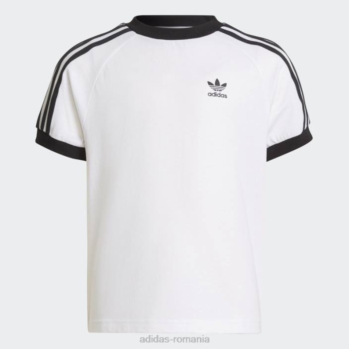Adidas tricou adicolor alb cu 3 dungi copii alb 2JBN11962