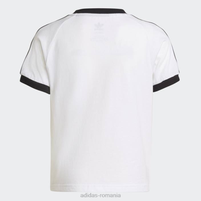 Adidas tricou adicolor alb cu 3 dungi copii alb 2JBN11962