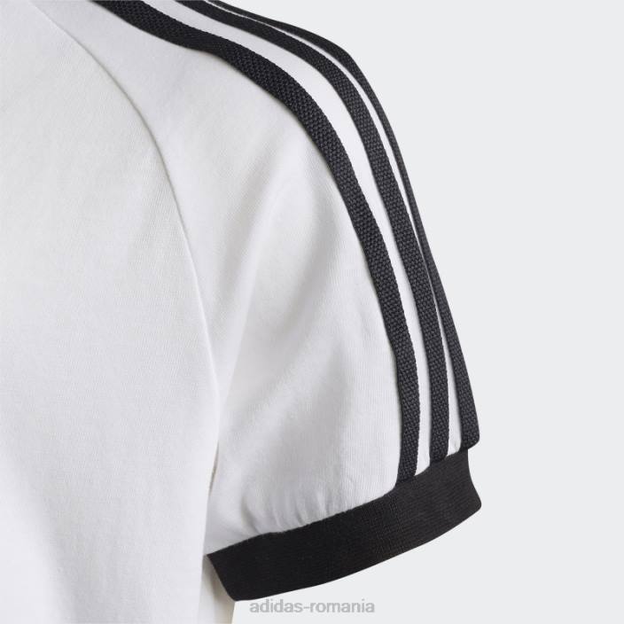 Adidas tricou adicolor alb cu 3 dungi copii alb 2JBN11962