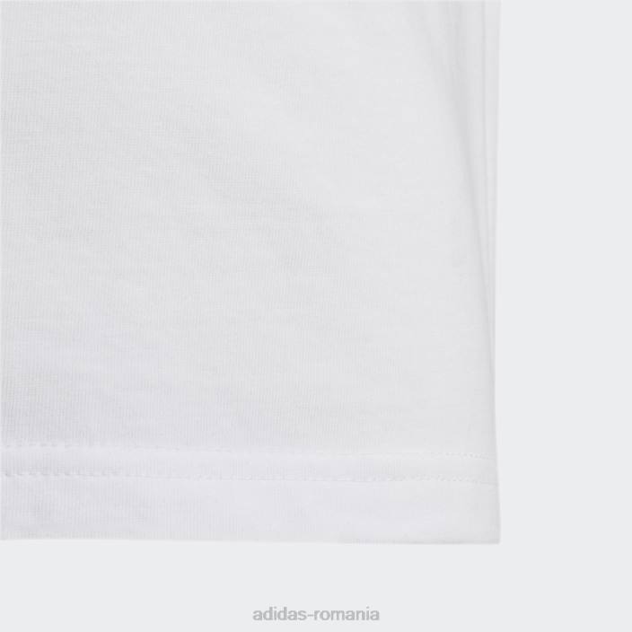 Adidas tricou adicolor alb cu 3 dungi copii alb 2JBN11962