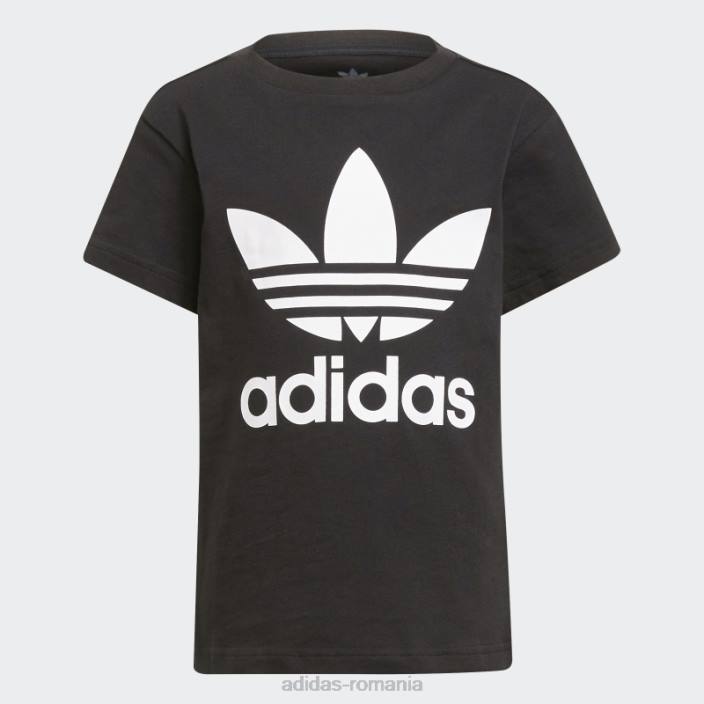 Adidas tricou adicolor trefoil alb copii alb negru 2JBN11938