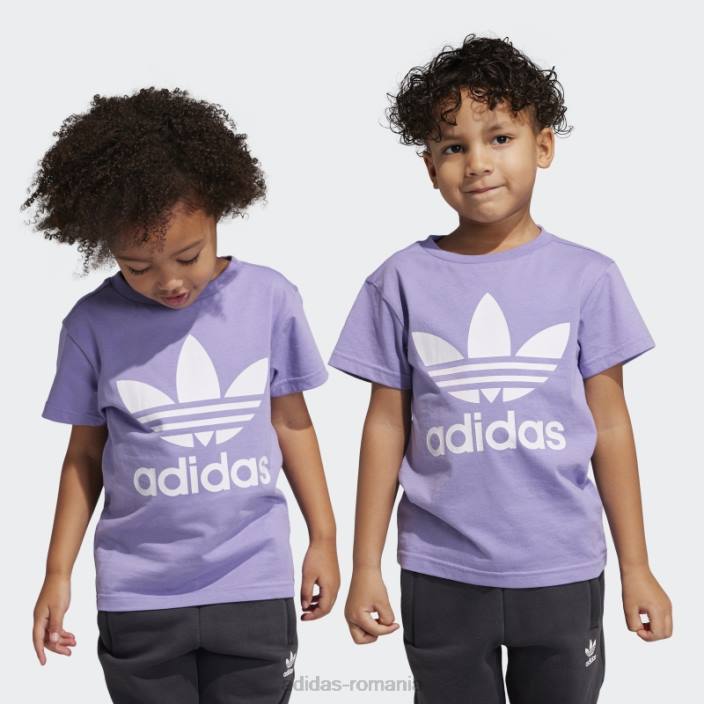 Adidas tricou adicolor trefoil lila copii liliac 2JBN11875