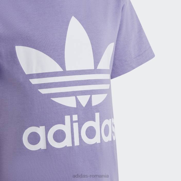 Adidas tricou adicolor trefoil lila copii liliac 2JBN11875