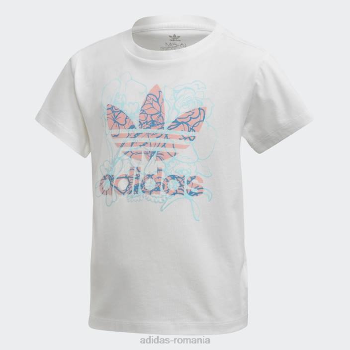Adidas tricou alb copii alb/multicolor 2JBN18899