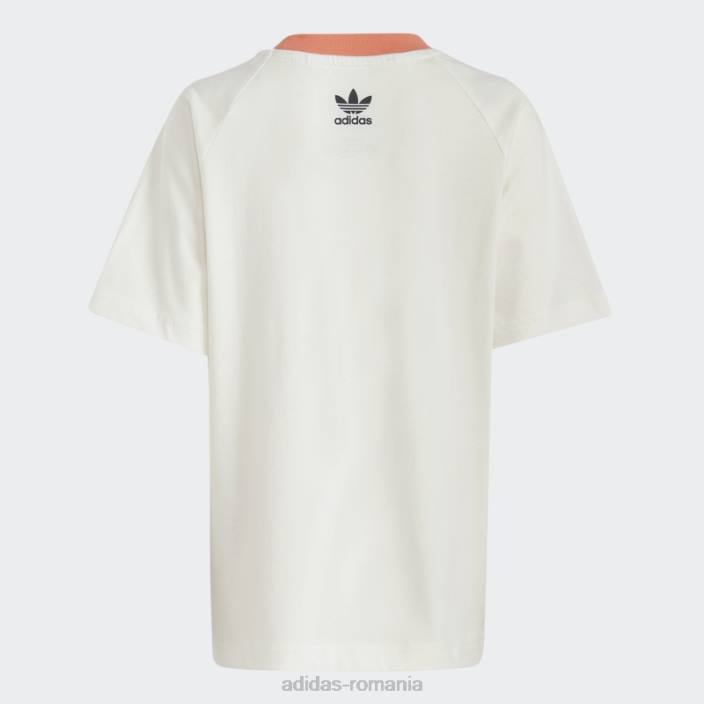 Adidas tricou alb cu imprimeu grafic copii alb 2JBN11692