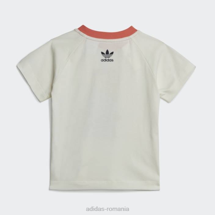 Adidas tricou alb cu imprimeu grafic copii alb 2JBN18586