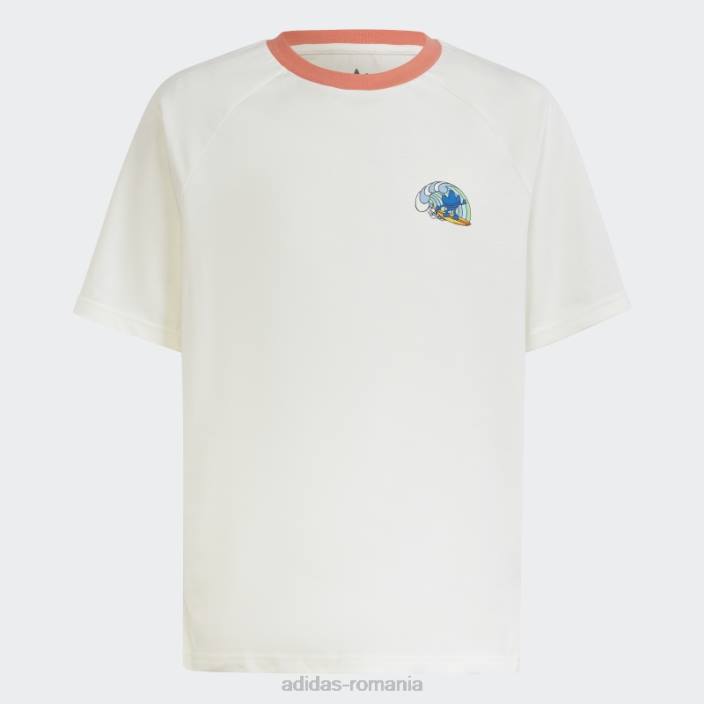 Adidas tricou alb cu imprimeu grafic copii alb 2JBN19061