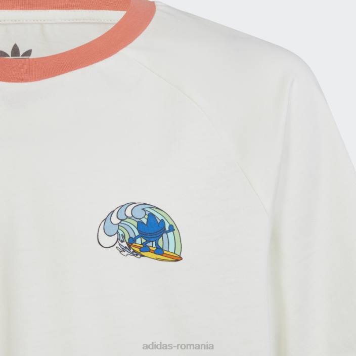 Adidas tricou alb cu imprimeu grafic copii alb 2JBN19061