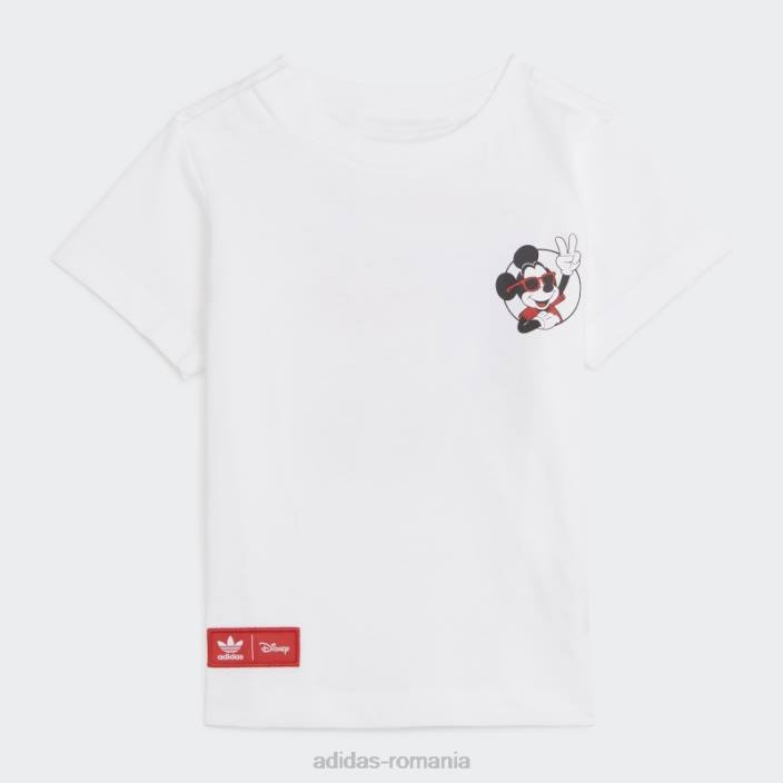 Adidas tricou alb elegant de Disney Mickey și prietenii copii alb 2JBN18869