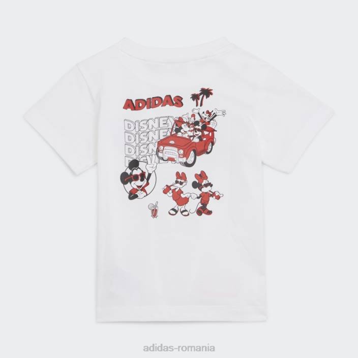 Adidas tricou alb elegant de Disney Mickey și prietenii copii alb 2JBN18869