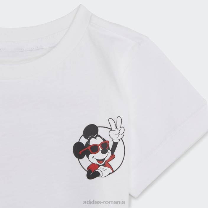 Adidas tricou alb elegant de Disney Mickey și prietenii copii alb 2JBN18869
