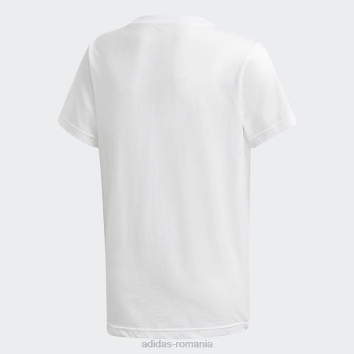 Adidas tricou alb trifoil adidas copii alb negru 2JBN18441