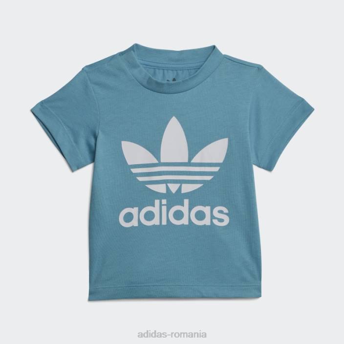 Adidas tricou albastru trefoil elegant copii albastru 2JBN18532