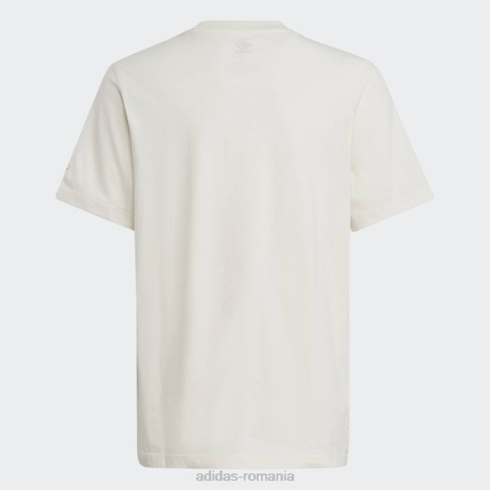 Adidas tricou boyfriend alb cu imprimeu grafic adidas copii alb 2JBN11775