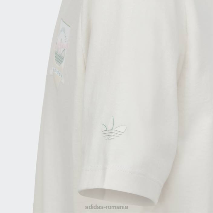 Adidas tricou boyfriend alb cu imprimeu grafic adidas copii alb 2JBN11775