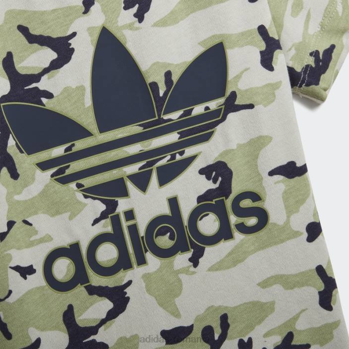 Adidas tricou camo orbit gri adidas copii orbita gri/lime/marine 2JBN18897