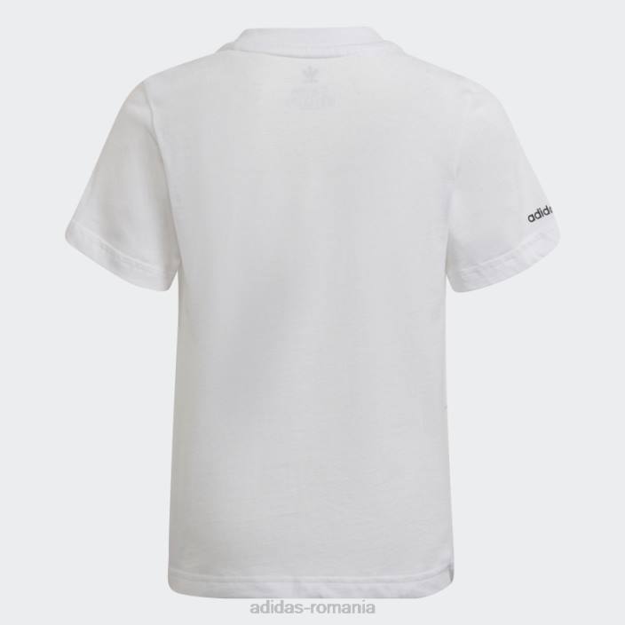 Adidas tricou colecție sprt alb fierbinte copii alb 2JBN18856