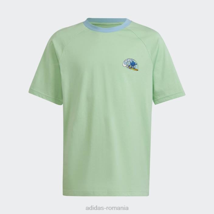 Adidas tricou cu imprimeu grafic glory mint adidas copii mentă de glorie 2JBN11697