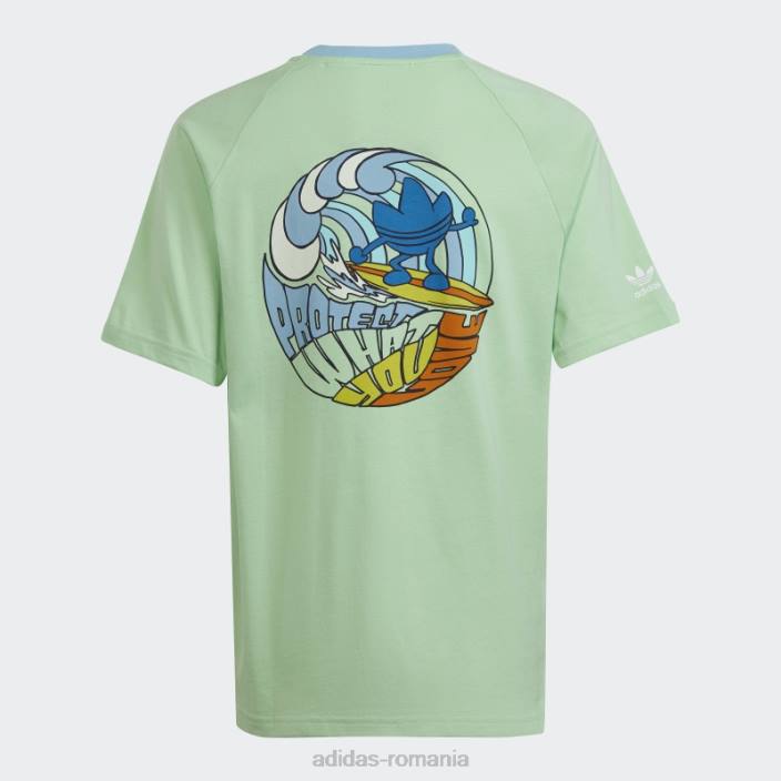 Adidas tricou cu imprimeu grafic glory mint adidas copii mentă de glorie 2JBN11697