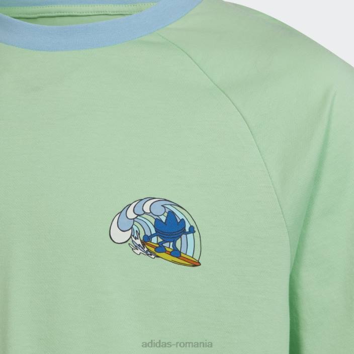 Adidas tricou cu imprimeu grafic glory mint adidas copii mentă de glorie 2JBN11697