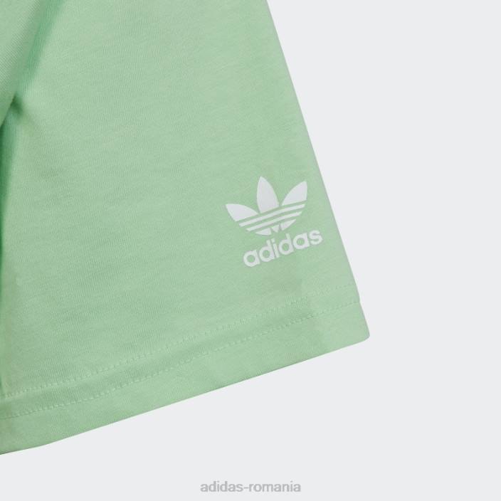 Adidas tricou cu imprimeu grafic glory mint adidas copii mentă de glorie 2JBN11697