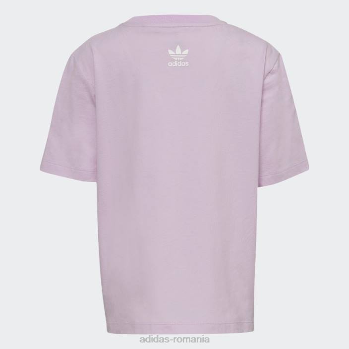 Adidas tricou cu logo grafic liliac copii liliac 2JBN19222