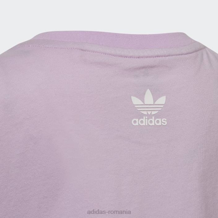 Adidas tricou cu logo grafic liliac copii liliac 2JBN19222