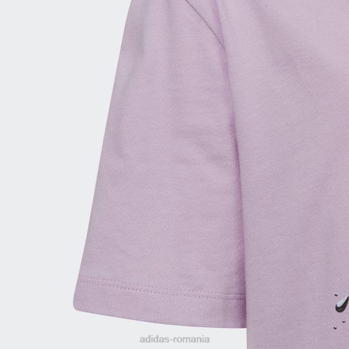 Adidas tricou cu logo grafic liliac copii liliac 2JBN19222