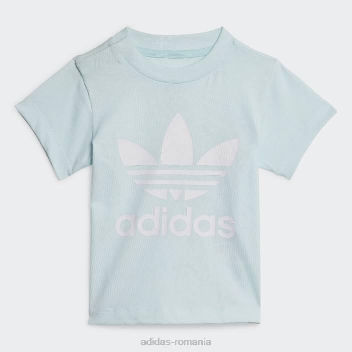 Adidas tricou cu trefoil albastru copii albastru alb 2JBN18857