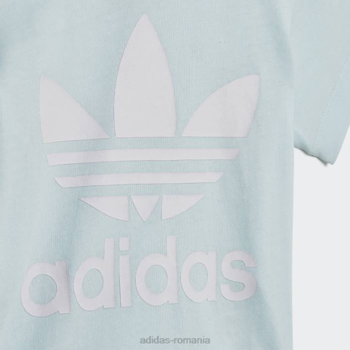 Adidas tricou cu trefoil albastru copii albastru alb 2JBN18857