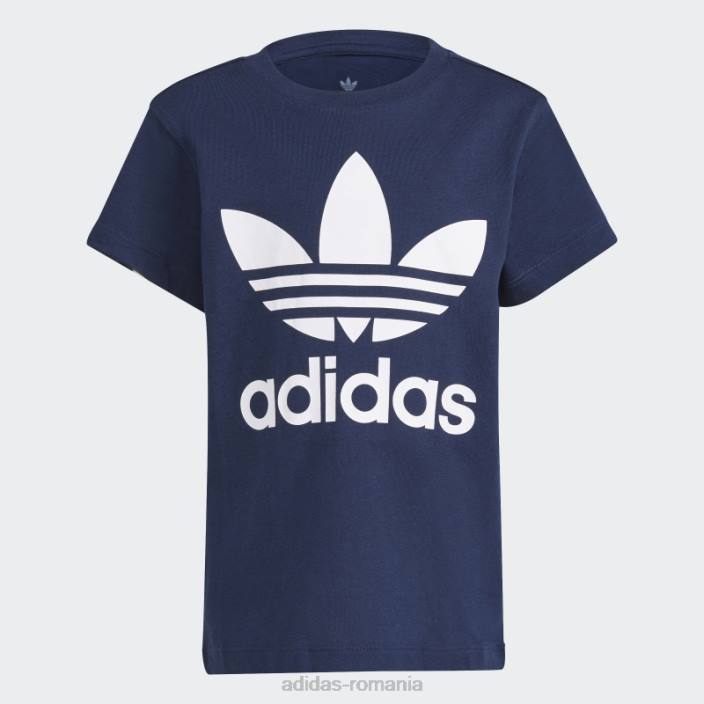 Adidas tricou cu trefoil bleumarin copii bleumarin/alb 2JBN3437